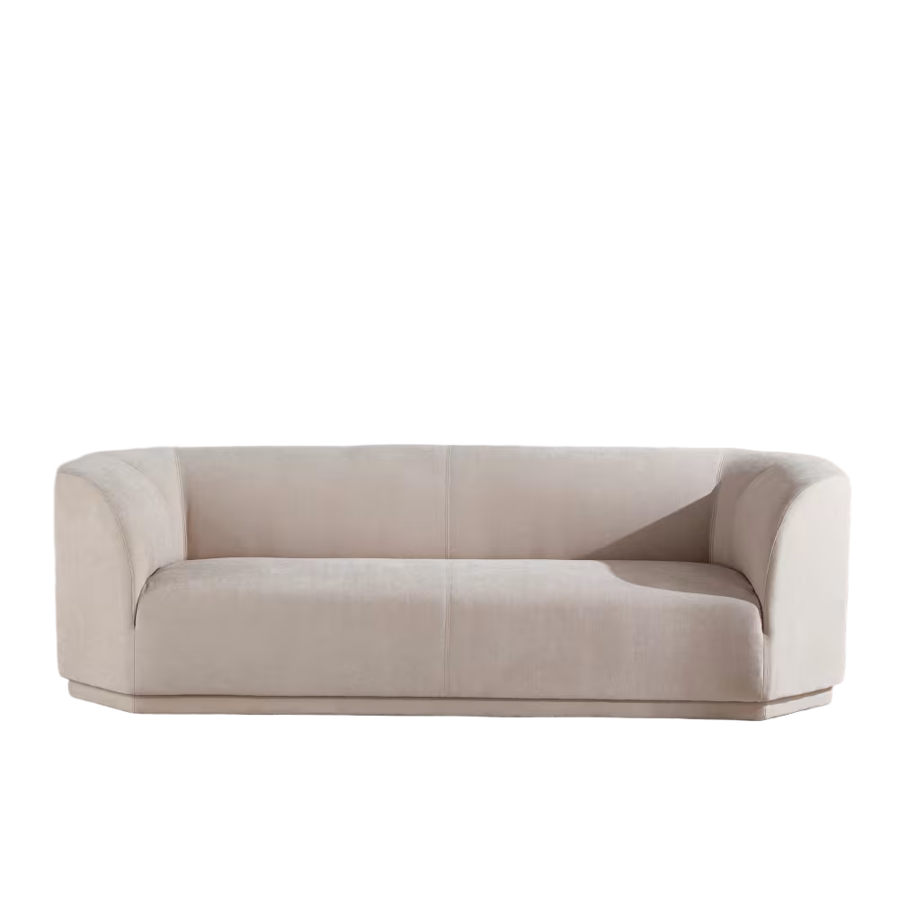 Gaspard - 3/4-seater sofa in beige woven fabric